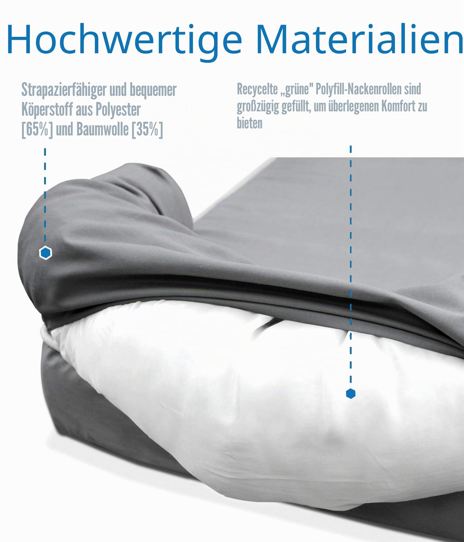 PetFusion Ultimate Solid 2,5 "Memory Foam Haustierbett für kleine Hunde und Katzen (25 x 20 x 5,5" orthopädische Sofacouch; grau). Ersatzabdeckungen und Decken sind ebenfalls erhältlich