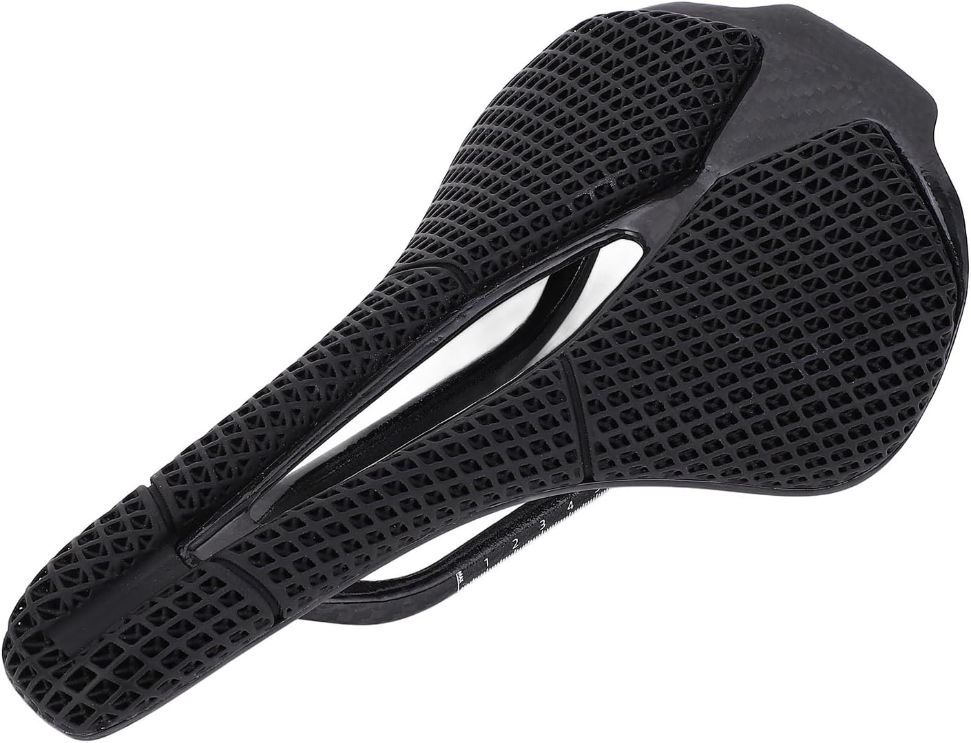 3D Printed Carbon Fiber Saddle, Comfortable High Strength Ergonomic Breathable Mountain & Road Bikes Hollow, Absorbing, Lightweight for Men Women
