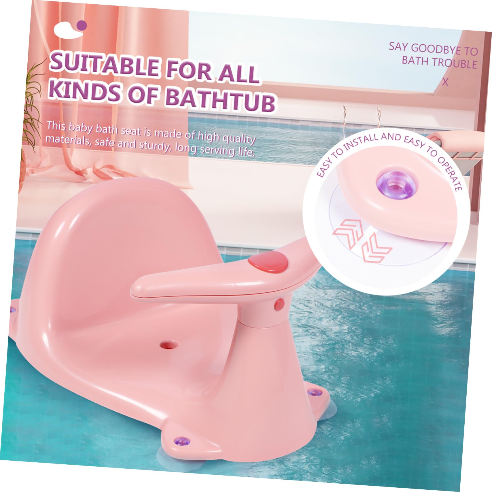 Toddmomy Asiento de Baño para Bebés Asiento Bañera Bebe Pequeños Obsequio Shower para Recién Nacidos Bañera