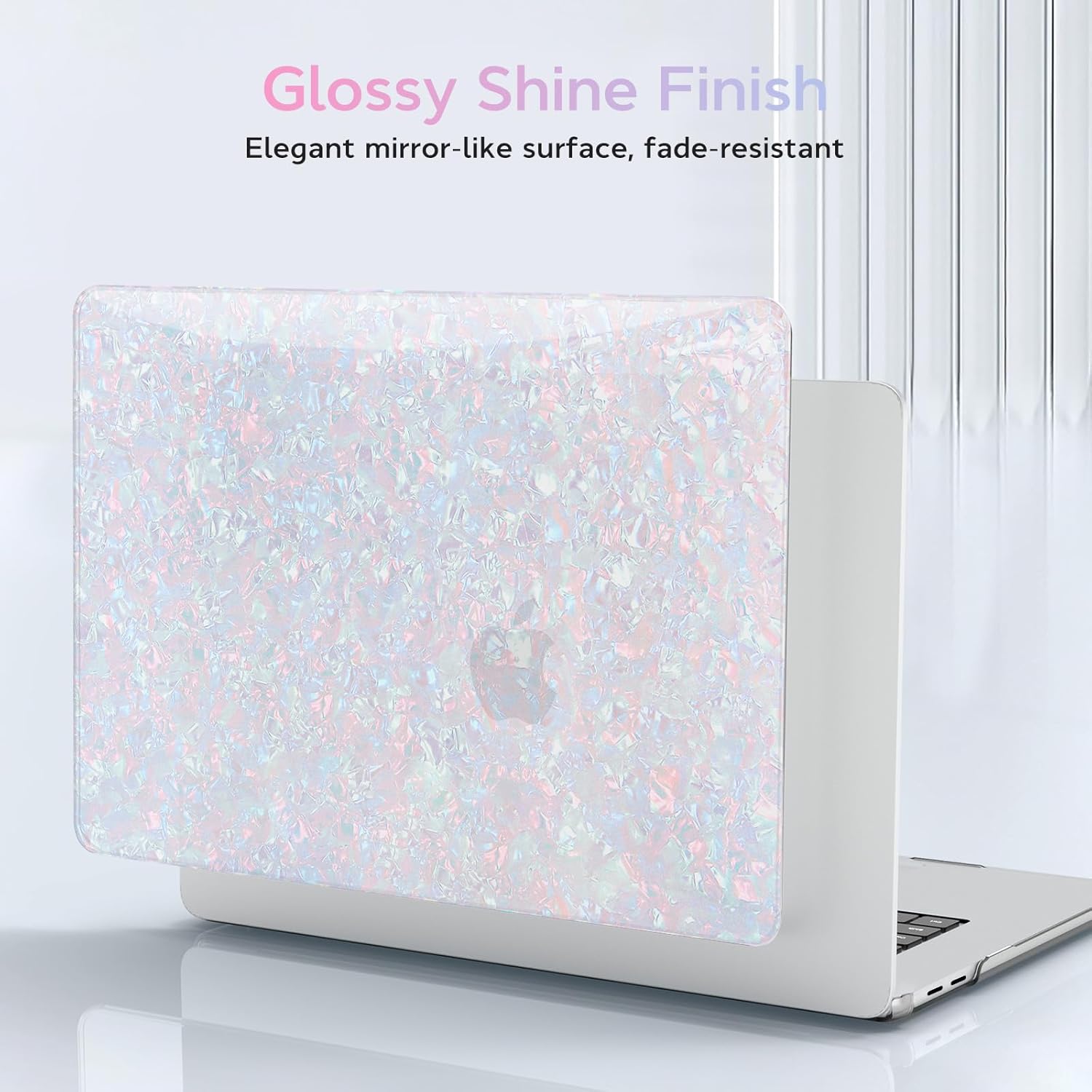 BELKA Compatible with MacBook Pro 13 inch Case M2 2025 2024 2023 2022 2021-2016 A2338 M1 A2251 A2289 A2159 A1989 A1708 A1706, Plastic Hard Shell Case+Keyboard Cover+Screen Protector, Shiny Pearl - Image 3