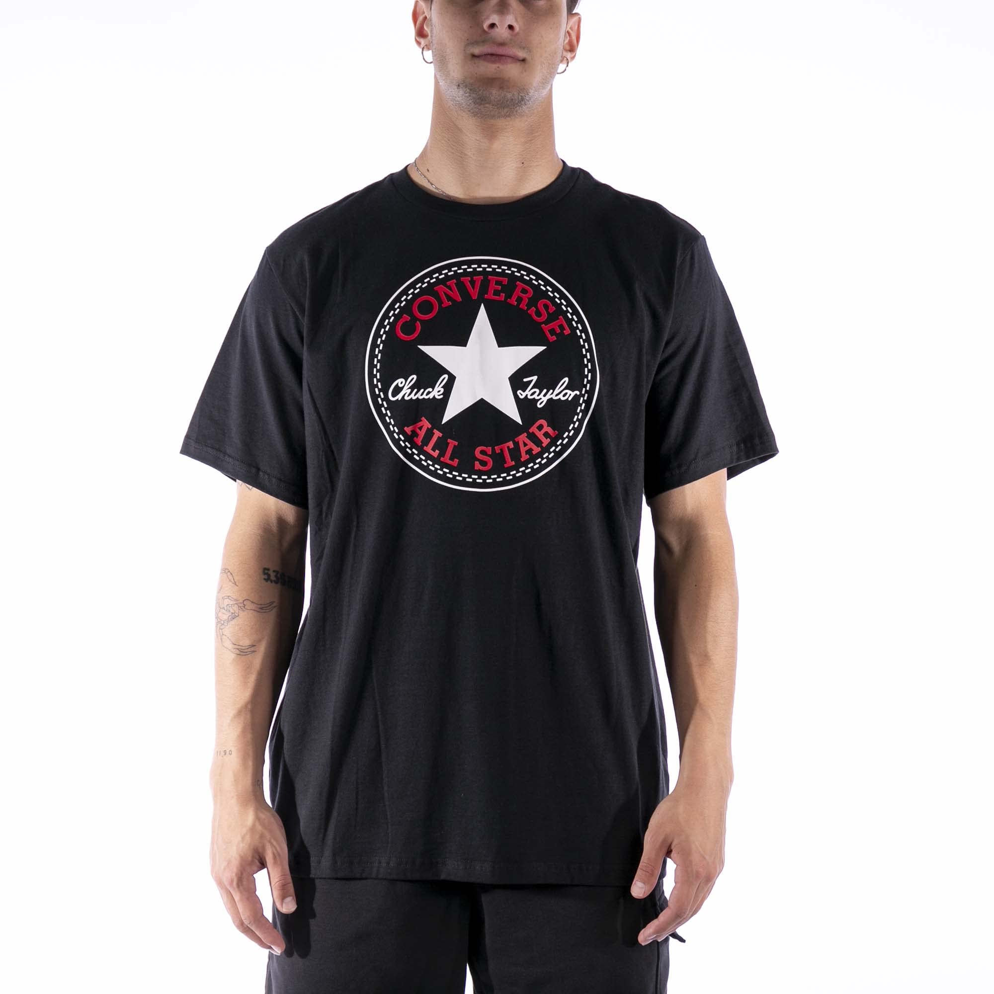 Converse Men's Chuck Patch Short Sleeve T-Shirt, Black, Large