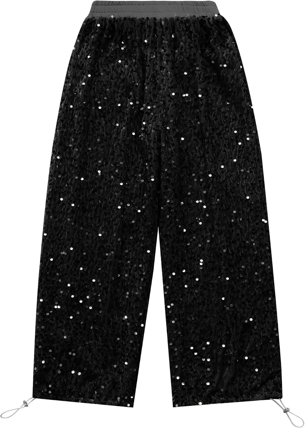 JEATHA Girls Sequins Pants Glitter Sweatpants Elastic Waist Trousers Latin Jazz Hip Hop Dance Party Costume