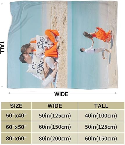Miniatura 2 de Manta personalizada con texto fotográfico, frazada personalizada de franela, para regalo de cumpleaños familiar, regalo de bodas, se adapta al sofá,