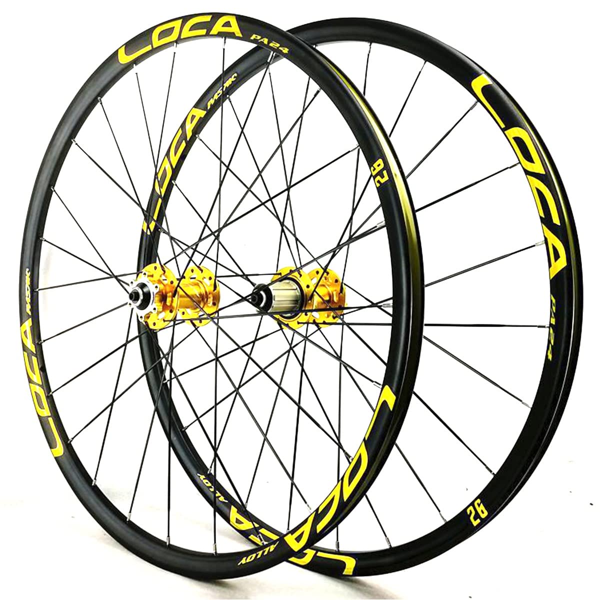 FKXSXAZ 26 27.5 29 Inch Mountain Bike Wheelset Aluminum Alloy Wheel Set Disc Brake Flat Spokes 24 Holes Quick Release