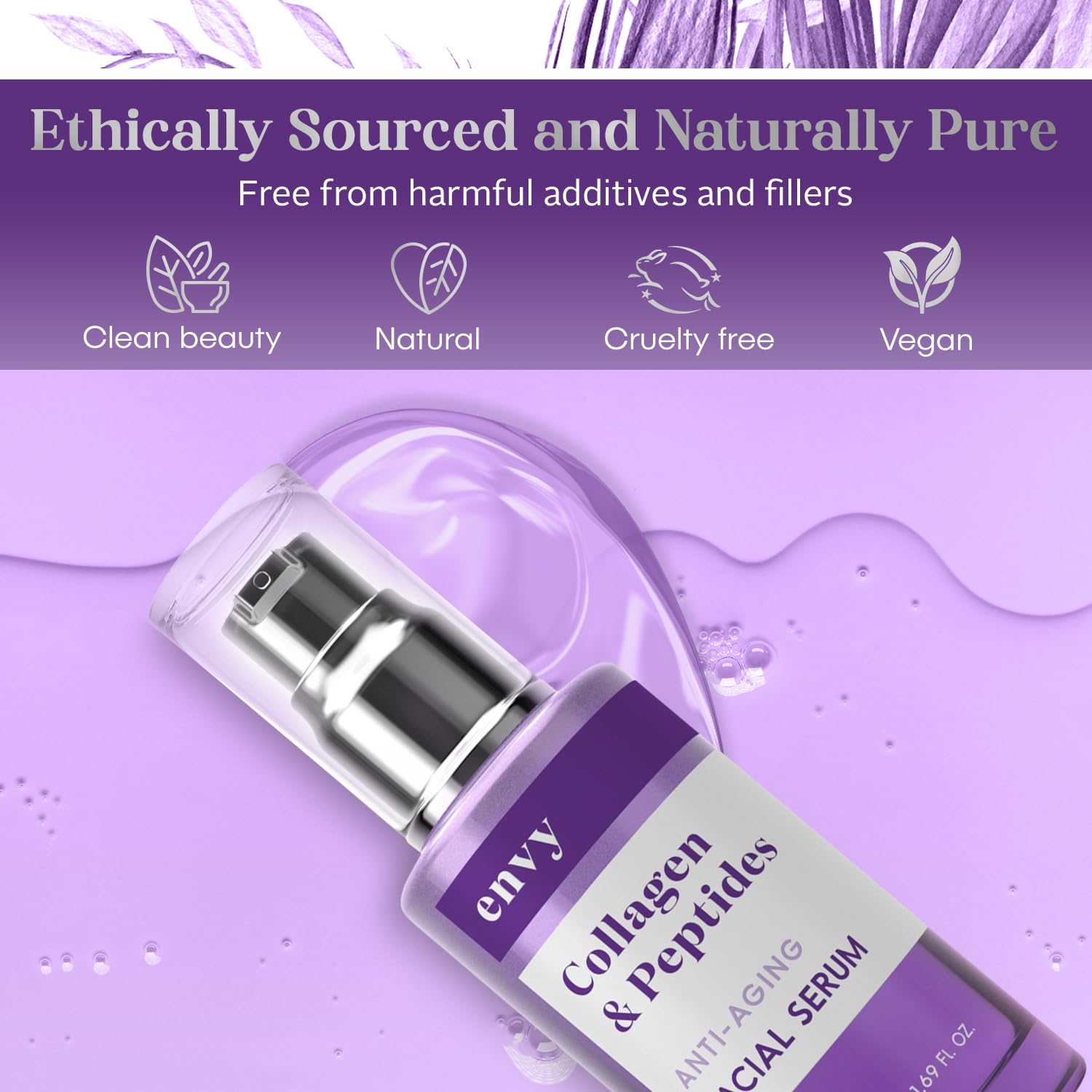 Amazon.com: Envy Collagen & Peptides Face Serum - Anti-Aging, Skin 