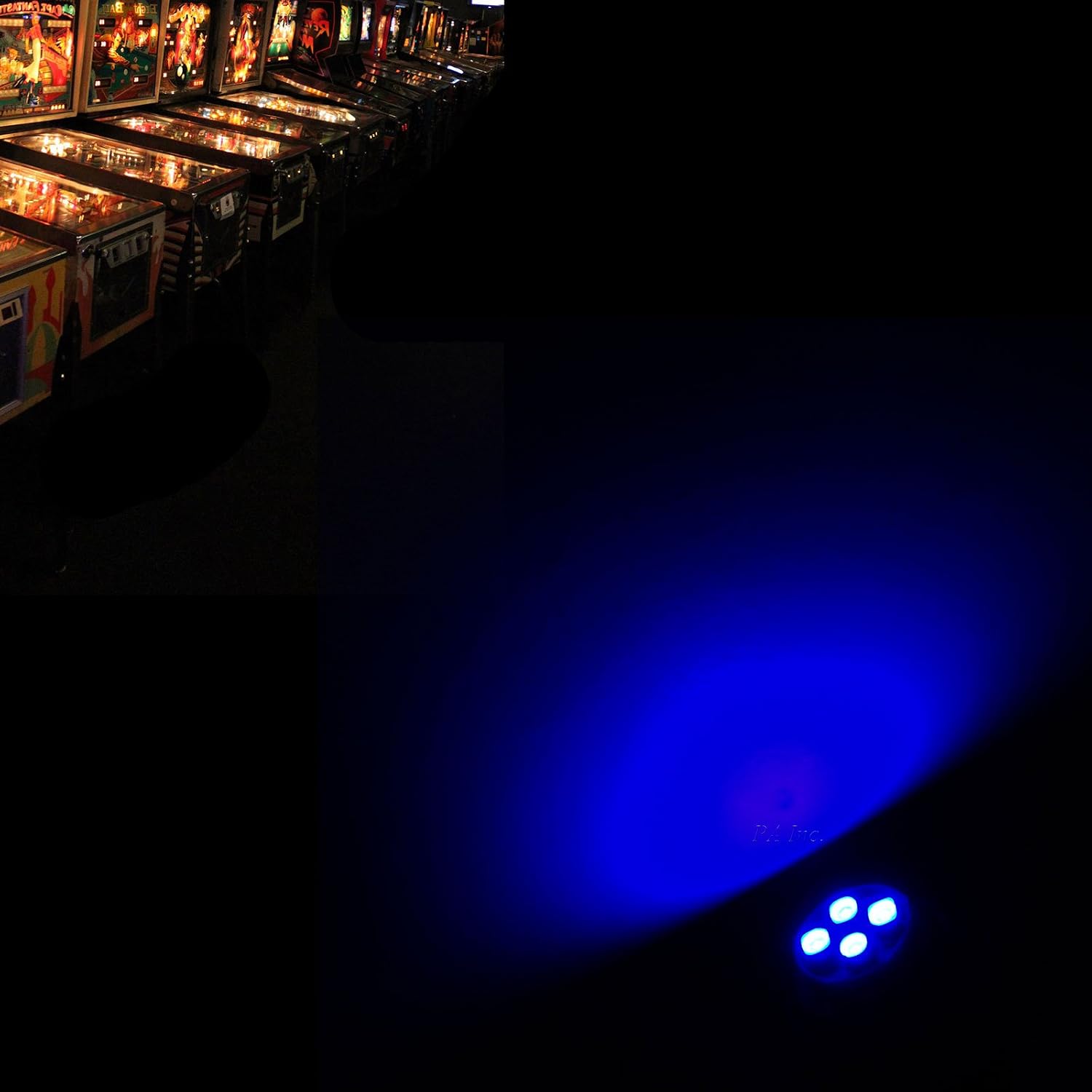 PA 10PCS #555 T10 4SMD LED Pinball Machine Light Bulb Blue-6.3V