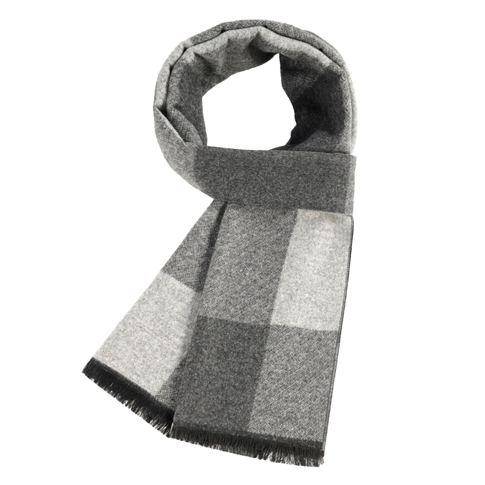 Mens Winter Long Soft Plaid Cashmere Scarf Classic Knitted Scarf Great Gift for Dads Boyfriends Husbands-image-33