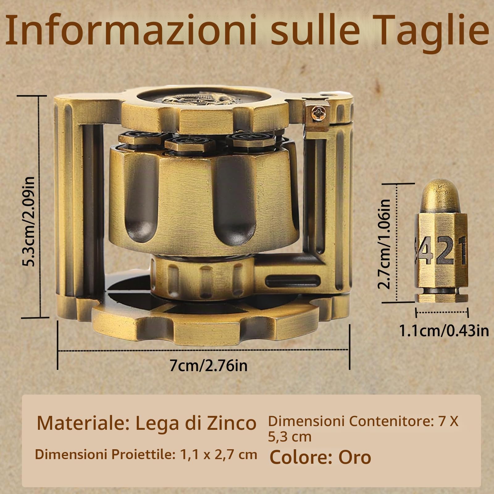 iFCOW Set di 7 dadi poliedrici in metallo a forma di proiettile per i giochi da tavolo TRPG