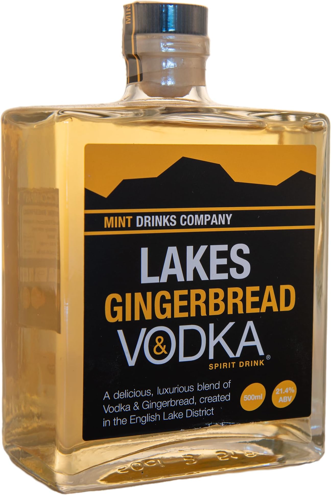 Mint Drinks Company Lakes Gingerbread Vodka - 500ml | Luxury Vodka with Gingerbread Flavour | 21.4% ABV