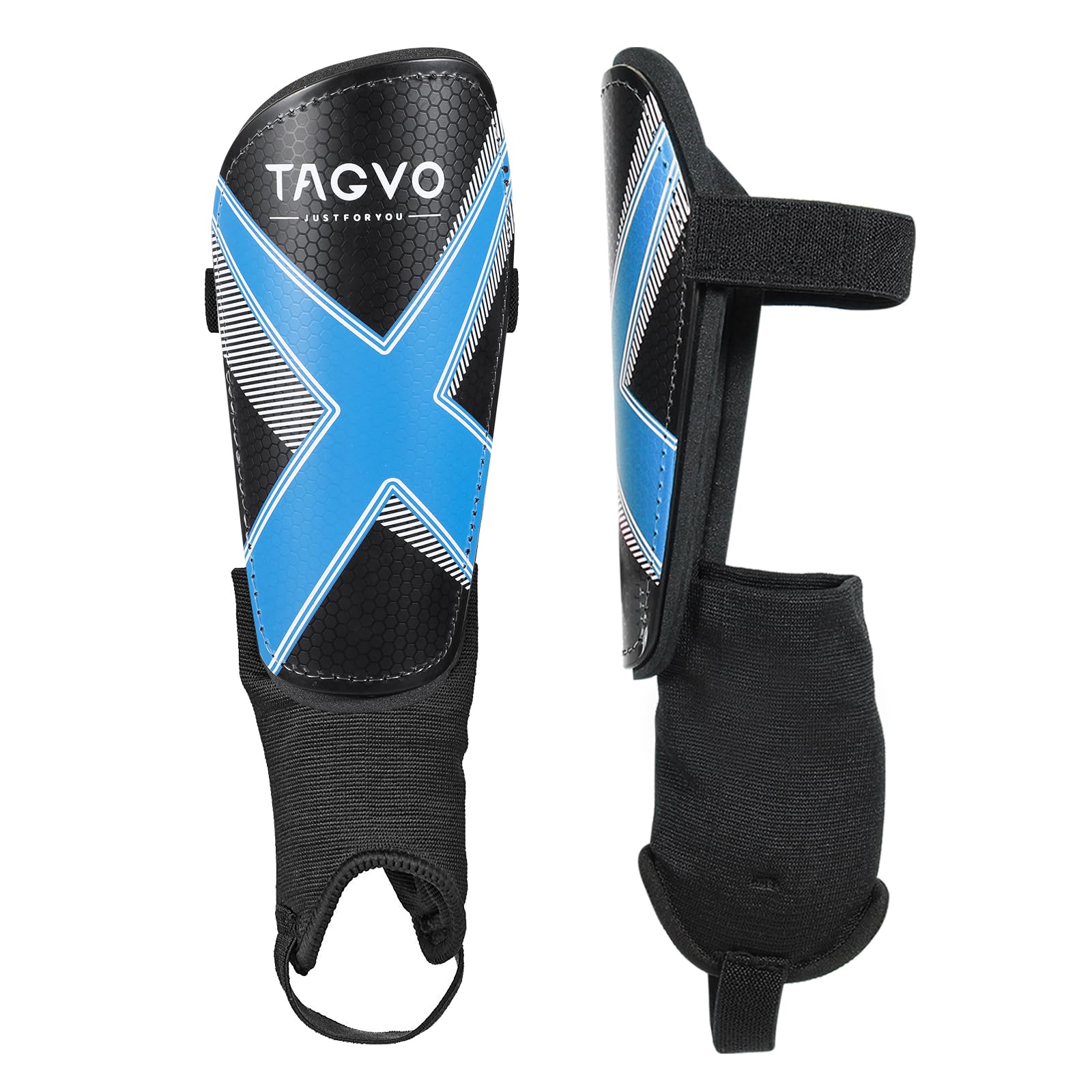 TAGVO Soccer Shin Guards for Kids Youth - Protective Soccer Equipment for Boys Girls - Adults Men Women Soccer Shin Guards - Soccer Shin Pads for Kids Girls Boys, High Impact Resistant