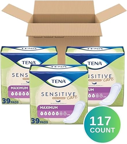 Miniatura 2 de TENA Intimates - Almohadilla de control de incontinencia y vejiga de máxima absorción para mujeres, longitud larga, 117 unidades (3 paquetes de 39)