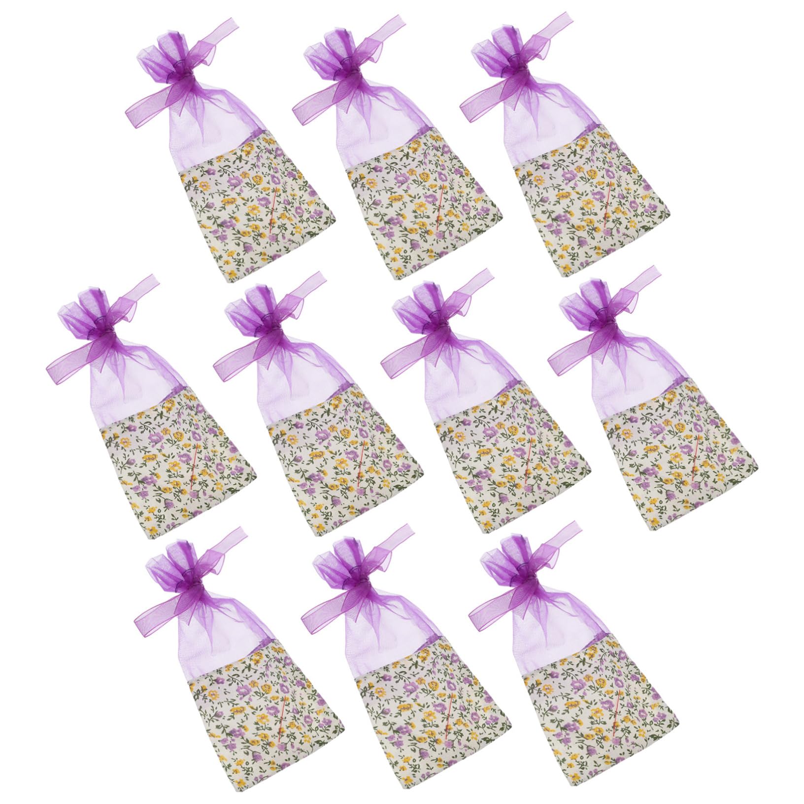 OUNONA 10 Pack Mesh Sachets Bags Organza Gauze Bags for Spice Favor Herb Storage Drawer Closet Fresheners