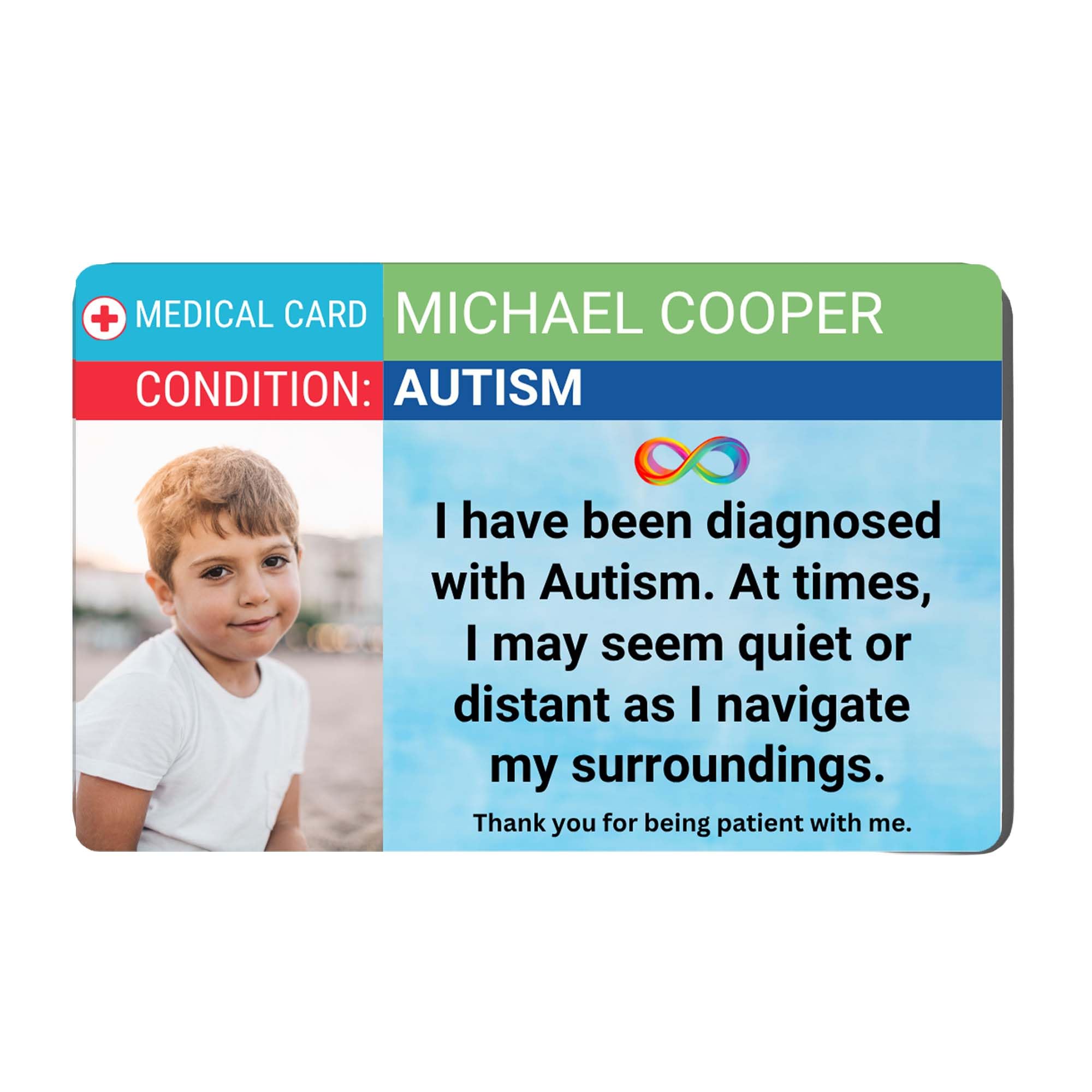 SIMPLECARD Autism Awareness Badge with Lobster Clasp – Hidden Disability Medical Alert Pin for Adults & Children – ASD Neurodivergent Identification UK