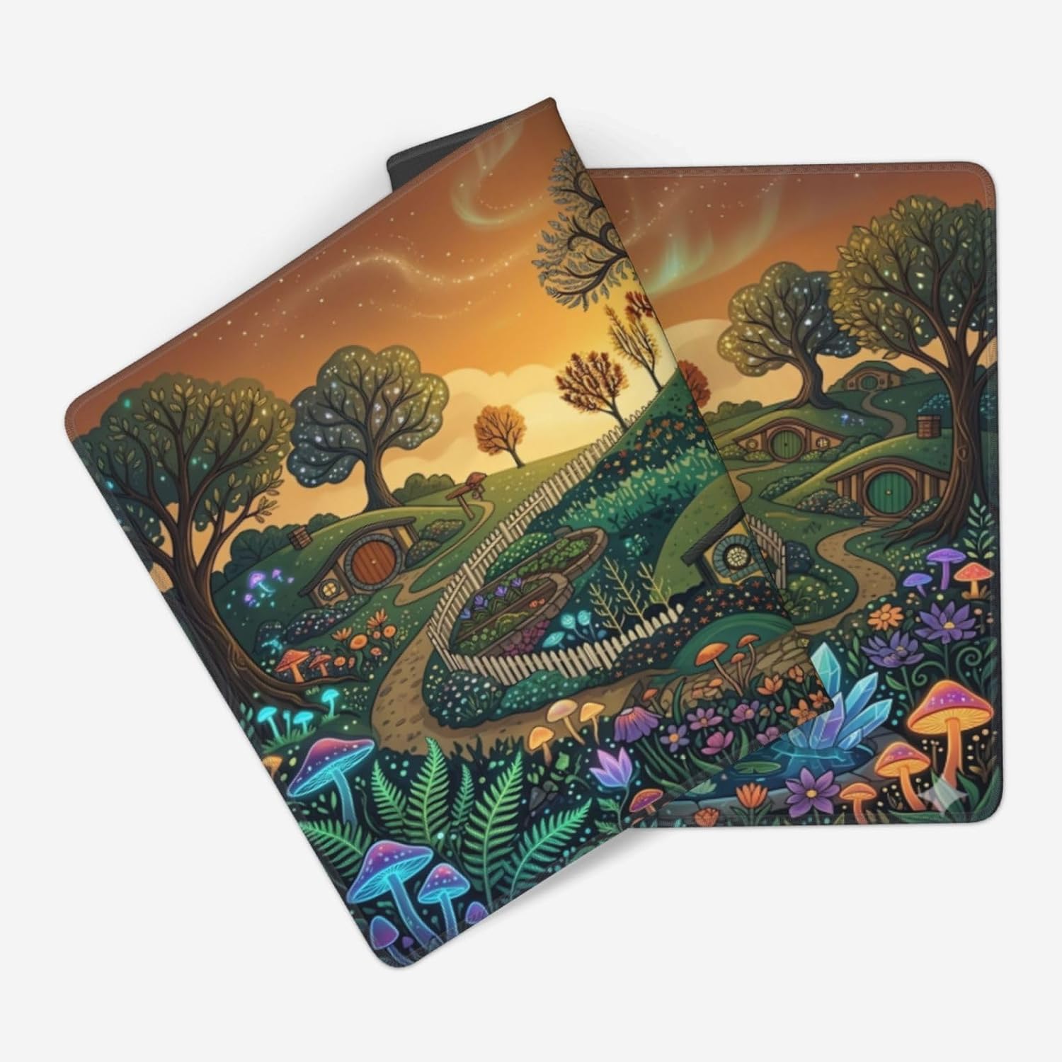MTG Playmat Hobbbt Garden Board Game Card Game Trading Card Game Play Mat TCG Mat Desk Pad Stitched Edges Rubber Base Smooth Surface 23.5x13.8in