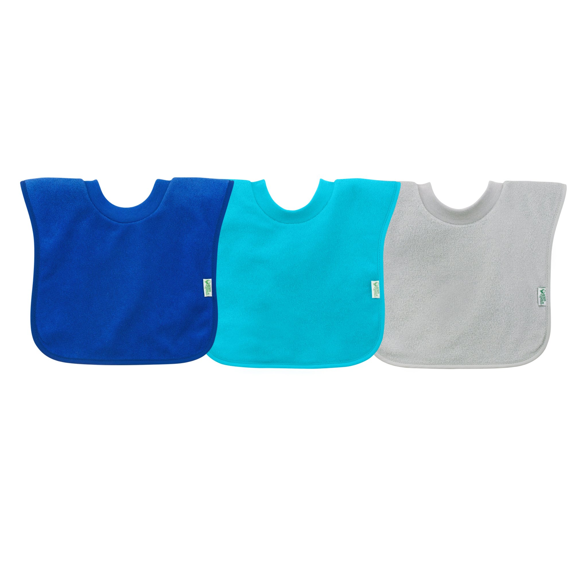 green sproutsPull-Over Stay-Dry Bibs (3 Pack)9-18M, 9 to 18 months, Blue