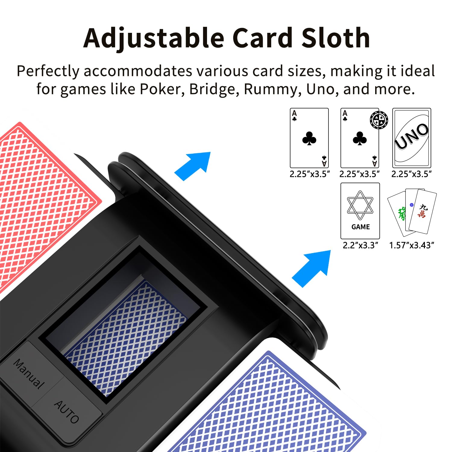 Card Shuffler Automatico Ricaricabile – Mescola Carte Da Poker, UNO, Phase 10, Batteria 2000 MAh, USB-C, Doppia Modalità - 4