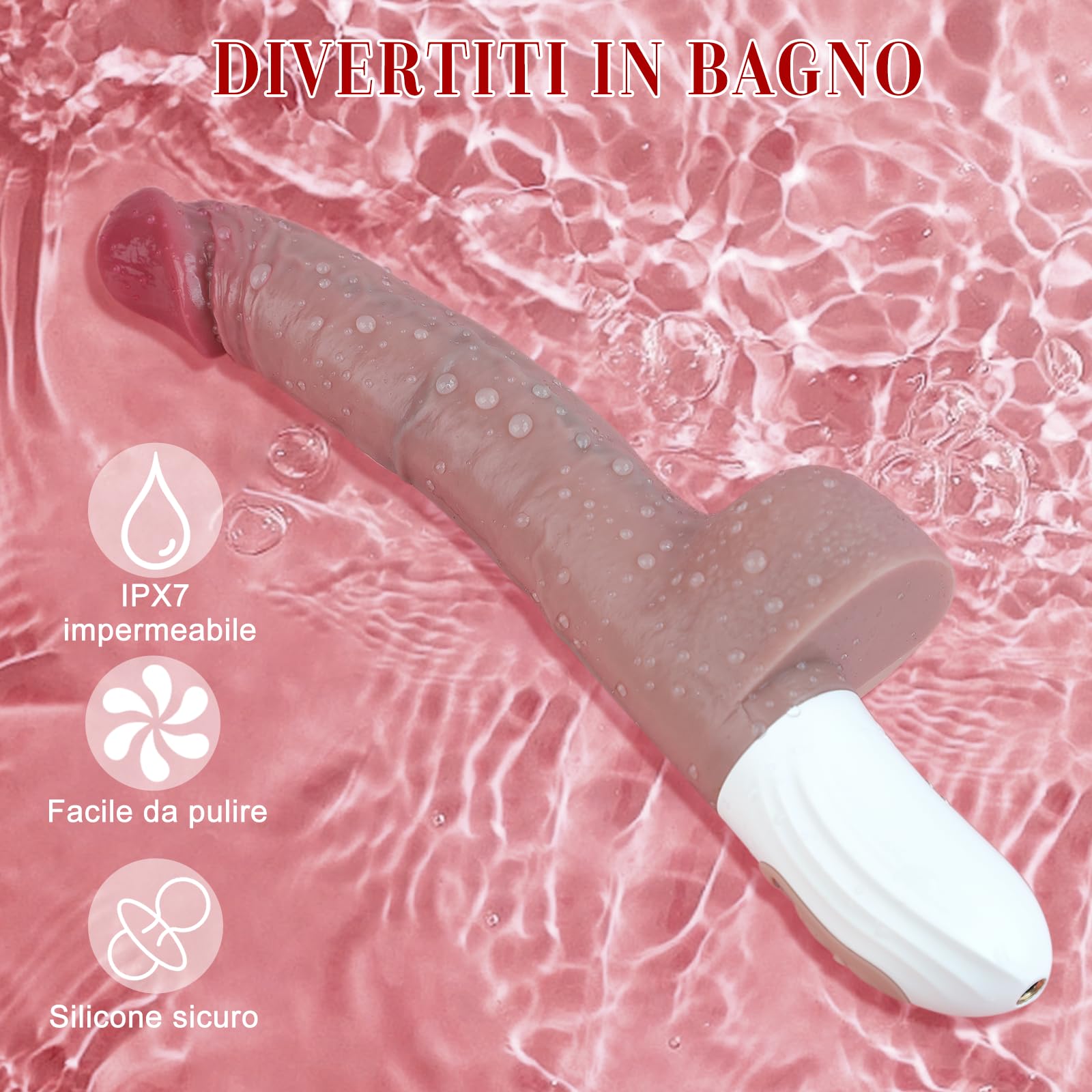 Dildo Realistico Vibratoreper Donna Professionale - Sex Machine Dildo Anale Sexytoysys Donna Coppia con 9 Mmodalità di Spinta, Oscillazione e Vibrazione, Vibratore Anal Sex Toys Sessuali per Donne