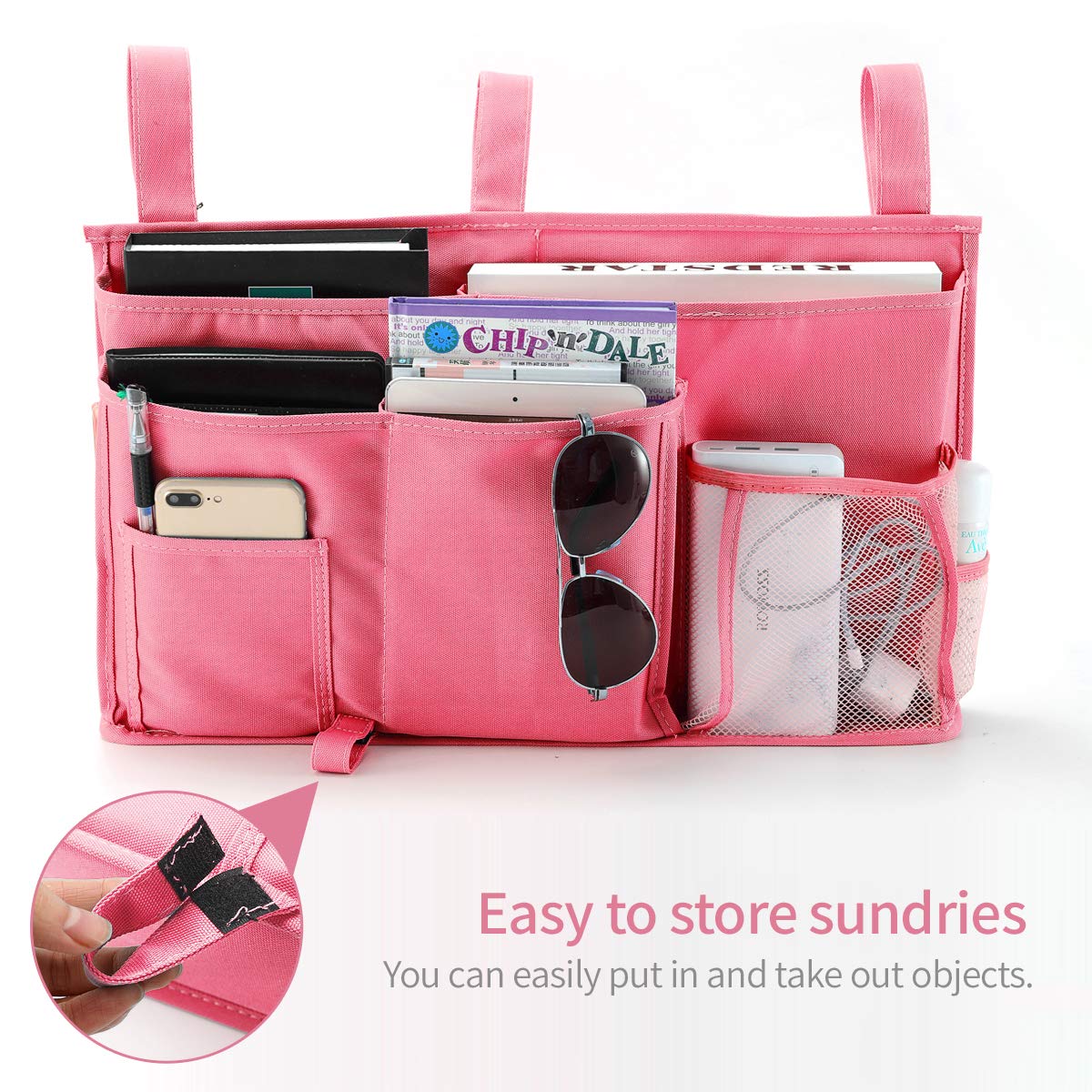 Bseash Organizzatore per letto a castello, borsa di immagazzinamento per letto a 8 tasche, per letto universitario, letto d'ospedale, sponde per letto per bambini, tessuto Oxford 600D