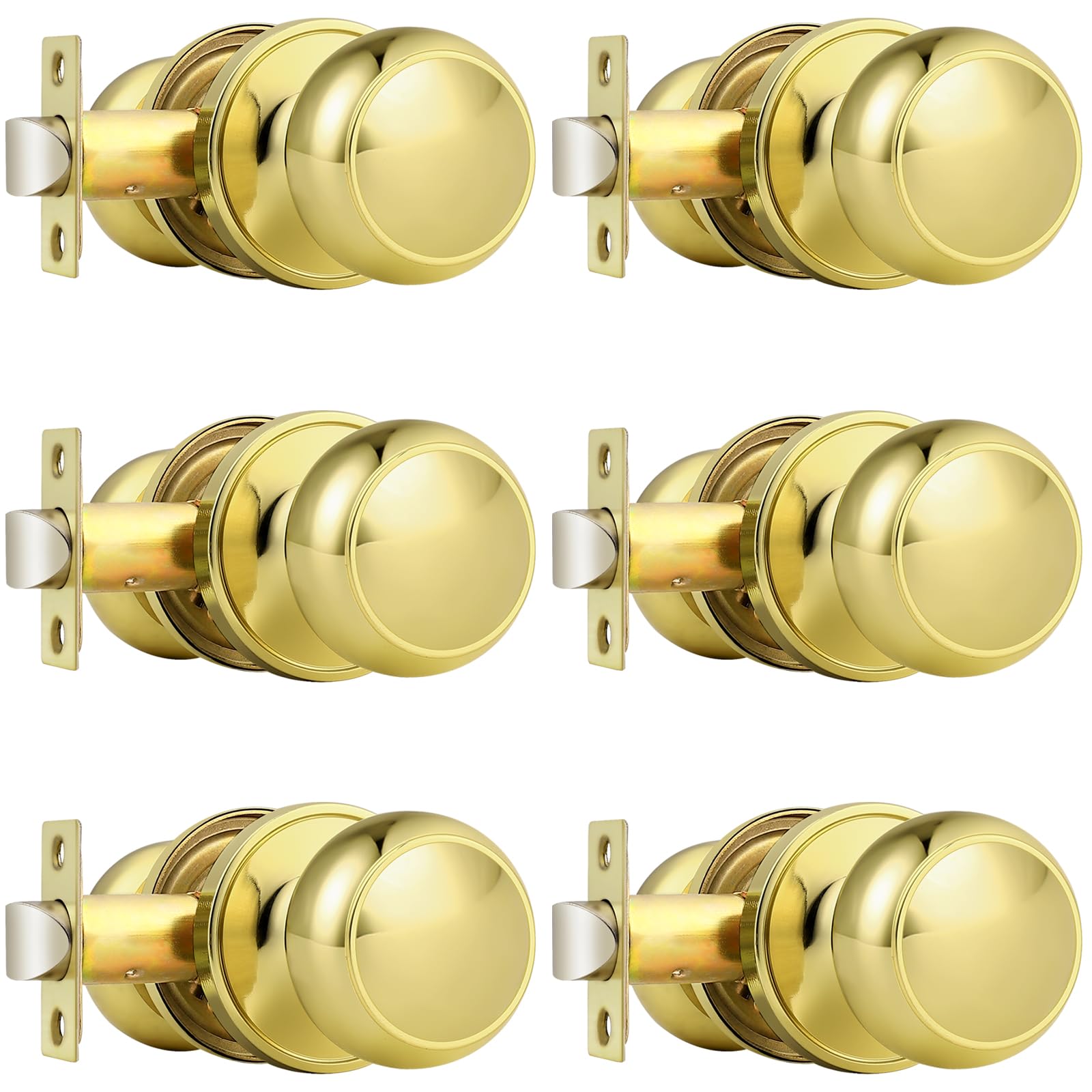 Probrico Gold Dummy Door Knobs - 2 Pack -25