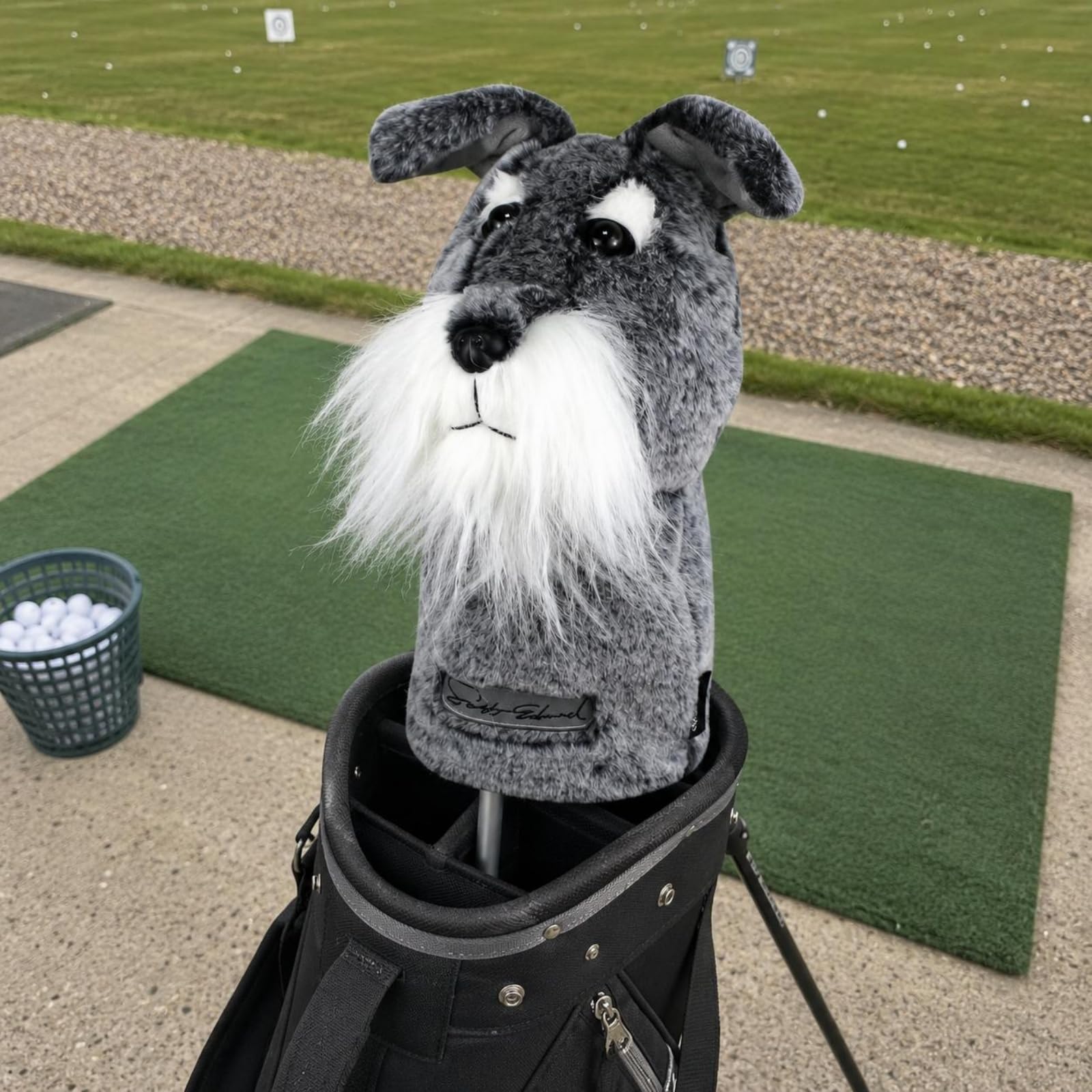 Couvre-Driver en Peluche Rembourré, Housse de Driver Golf Doux, Protection Tête Anti-Rayures et Anti-Poussière, Accessoire de Golf