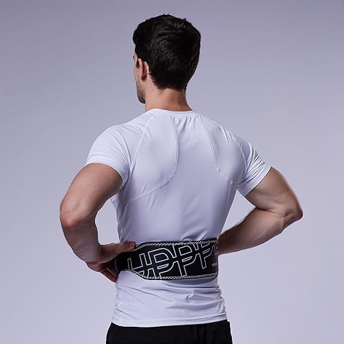Miniatura 6 de UPPPER Cinturón de levantamiento de pesas - Cinturón de elevación cónico de doble punta de 4 a 2.5 pulgadas para hombres y mujeres - Soporte de