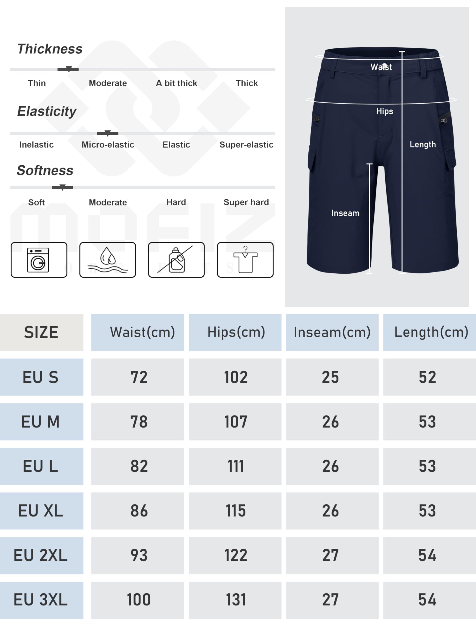 MoFiz Short Cargo Femme Pantalon Randonnée Imperméable Bermuda Short Golf Sport été Shorts avec Poches