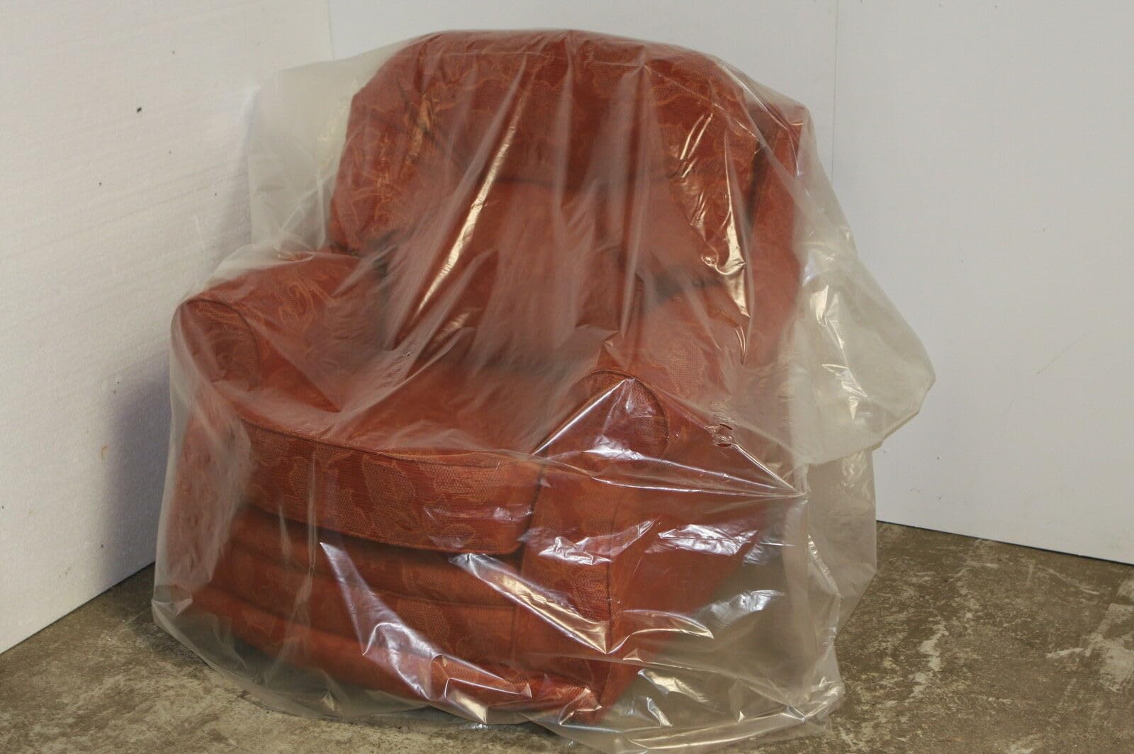 Save on Goods Chair, sofa, large, settee, seat, clear plastic polythene storage removal protection cover (Chair Bag)