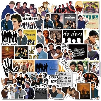 50pcs The Outsider Suitcase Skateboard Laptop Computer Water Bottles Car Teen Boys Girls Stickers Waterproof