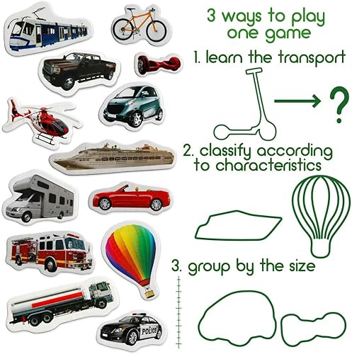 Miniatura 6 de Magdum 25 imanes de nevera para niños pequeños  Imanes de transporte para niños pequeños para refrigerador  Imanes para niños pequeños  Animales