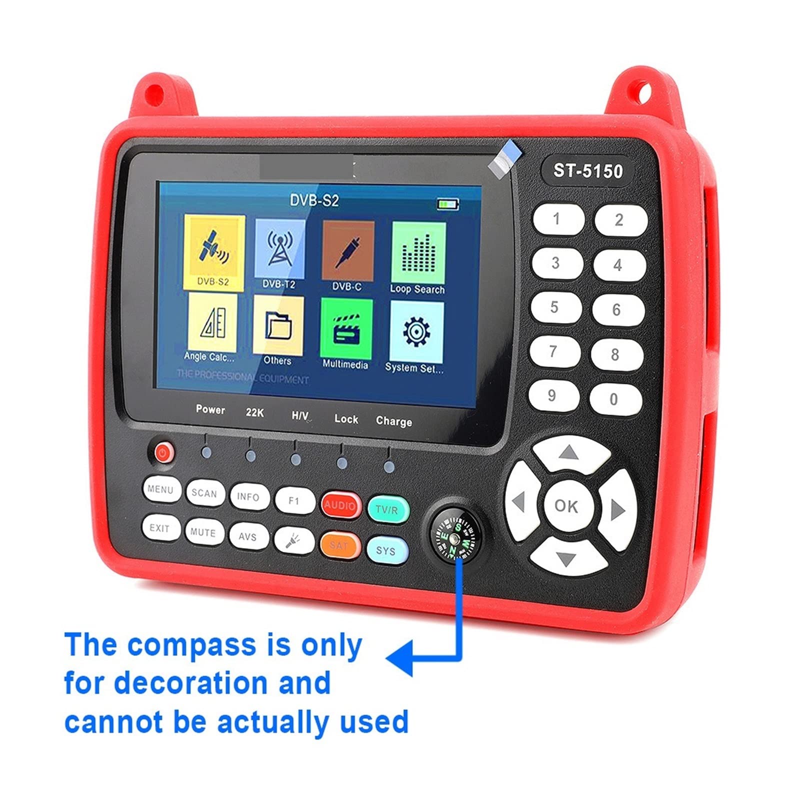 Buscador de satélites ST-5150 DVB-S2/T2/C COMBO HD Satellite Finder Meter H.265 HEVC MPEG-4 QPSK 8PSK 16APSK Pantalla TFT LCD de 4,3 pulgadas Alto rendimiento