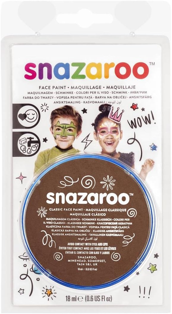 Snazaroo Face Paint 18ml-Light Brown