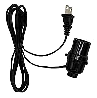 Vista 2 de Creative Hobbies Kit de lámpara instantánea: el enchufe de lámpara de base media de encendido/apagado está precableado con cable de lámpara de 6