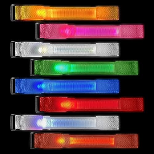 Miniatura 3 de M.best 8 pulseras con luz LED que brillan en la oscuridad, suministros de fiesta para bodas, raves, conciertos, campamentos, eventos deportivos,