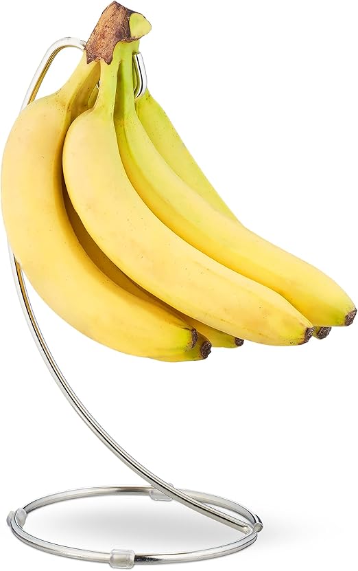 Relaxdays Banana Holder with Round Base Banana Hook Fruit Storage