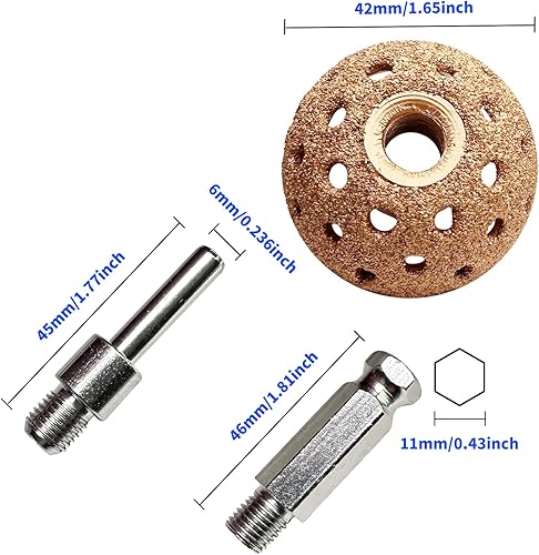 Miniatura 2 de Kit de 53 piezas de parches de neumáticos resistente, herramientas de reparación de neumáticos, rueda de pulido de acero de tungsteno de 1.654 in