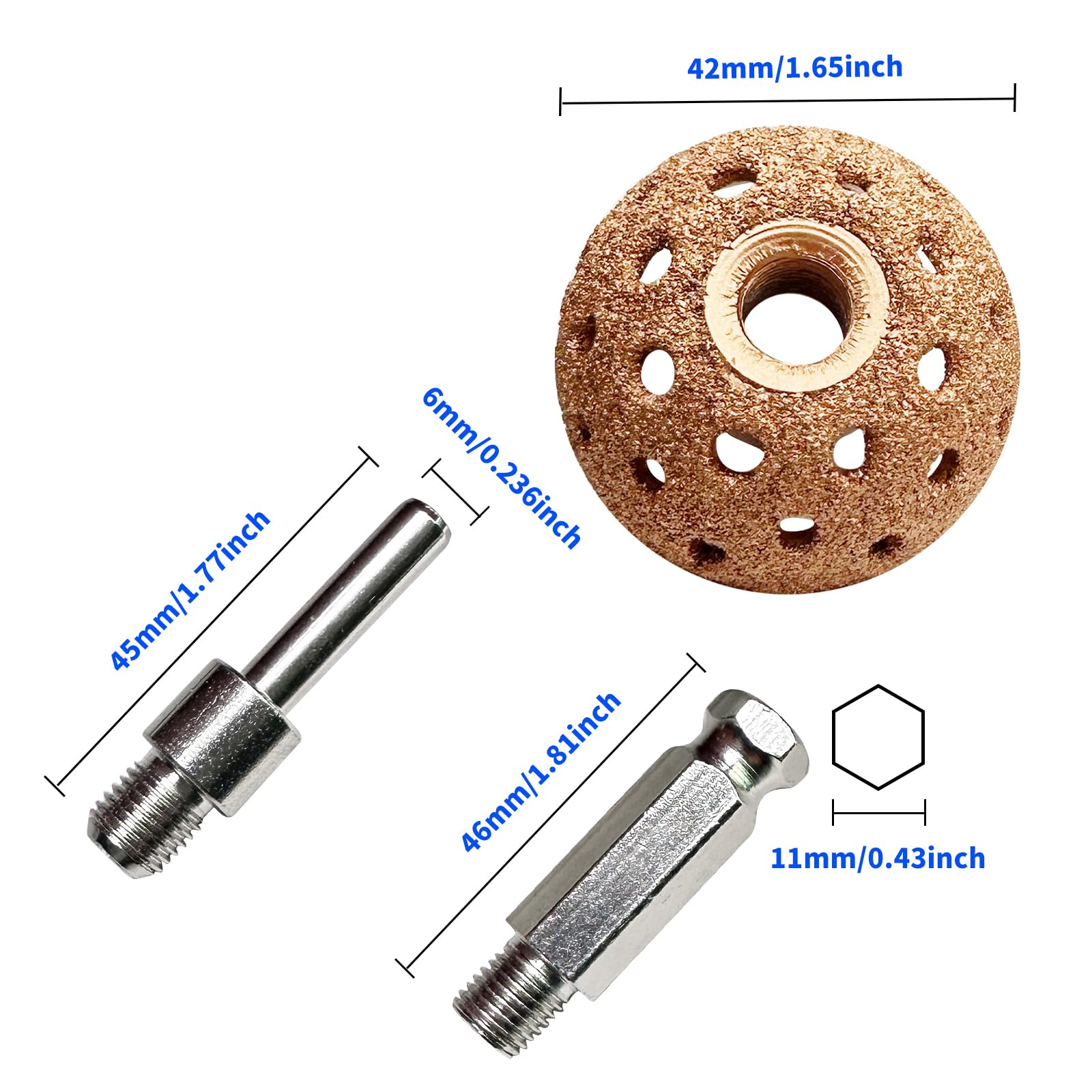 Kit di 53 toppe per pneumatici, resistenti, strumenti di riparazione pneumatici da 42 mm in acciaio al tungsteno con toppe per pneumatici da 32/42/58 mm, raschietto per fodera interna, rullo di toppa