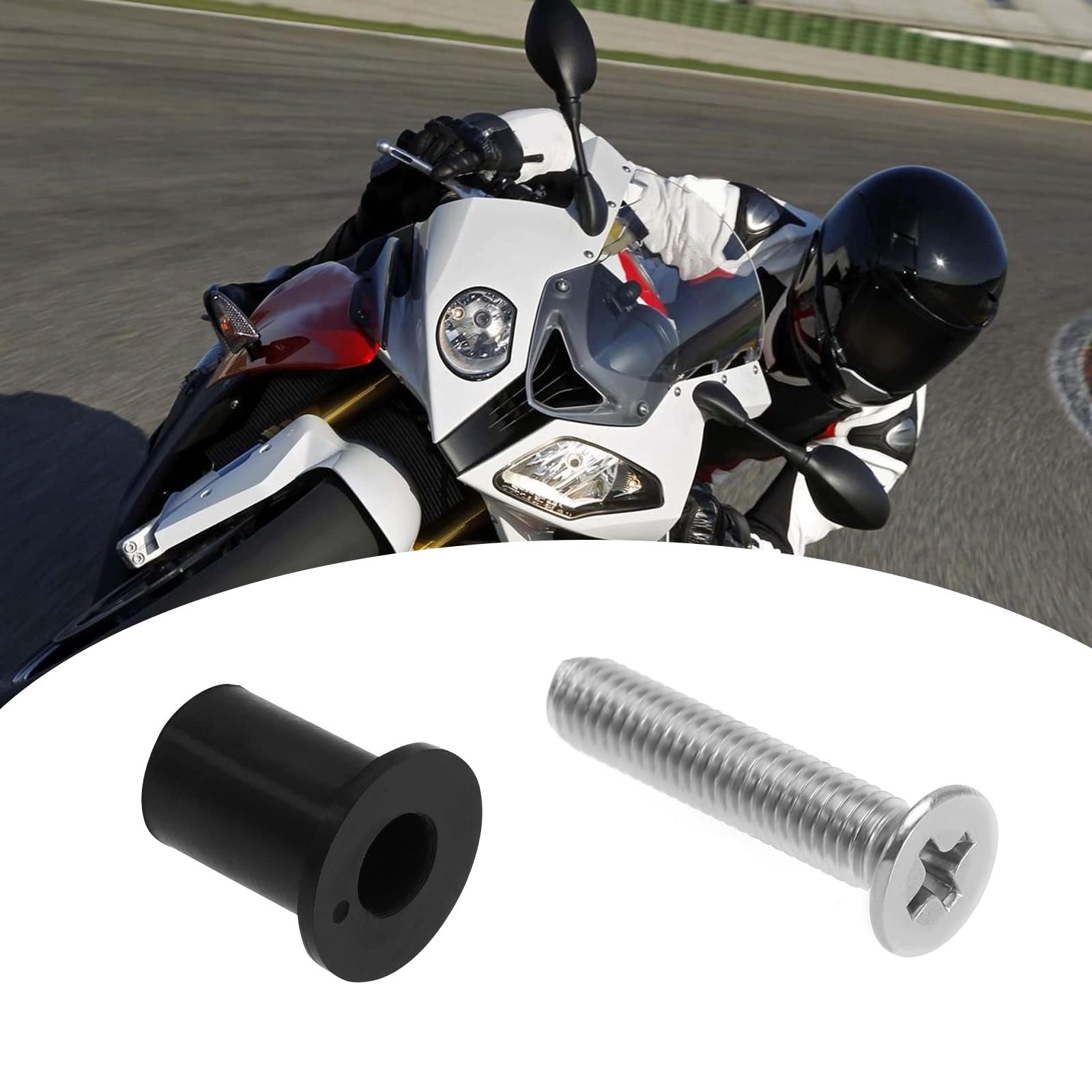 10Pcs M5 Pozzo di Gomma Dadi 5mm/0.2in Metrico Moto Parabrezza Bulloni Wellnut per Moto Kayak Barche