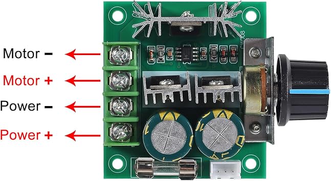 4Pcs 12V-40V 10A DC Auto PWM Motor Speed Control Switch 12V 24V 30V 40V 13KHZ Regulator Governor Speed Controller Voltage Switch 10A 50V 1000uF Regulator Dimmer