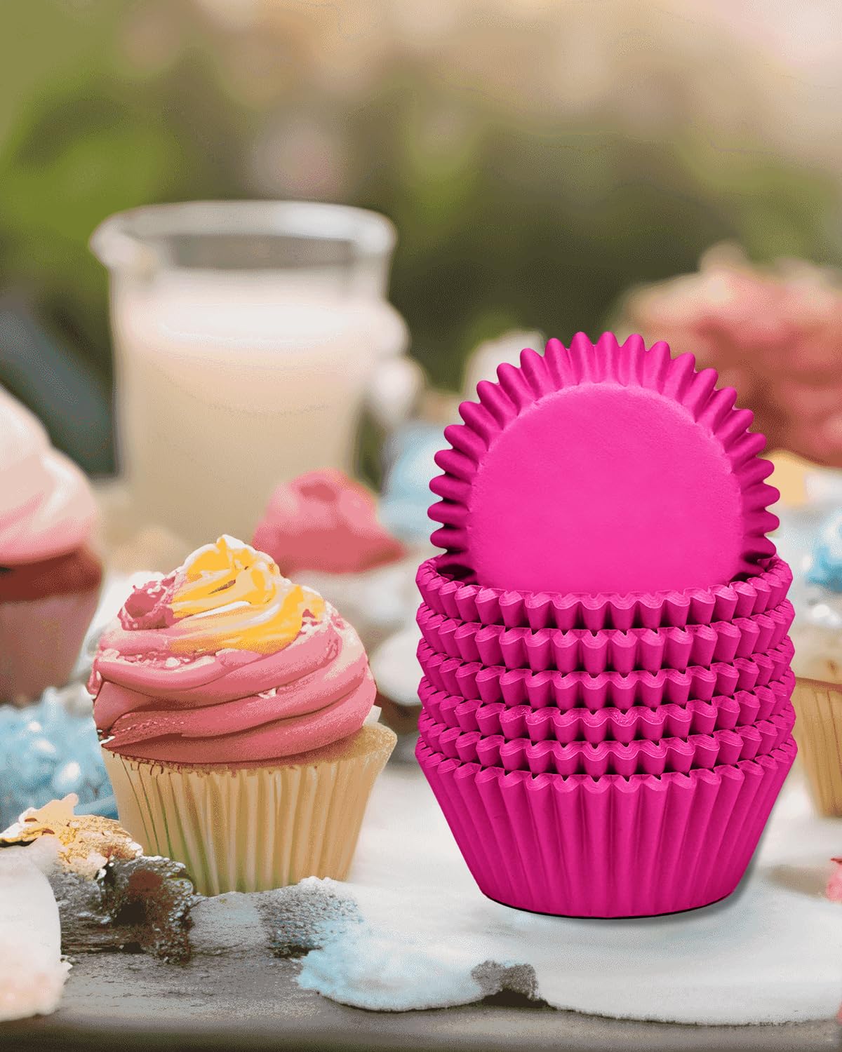 300 Pirottini Per Muffin Standard - 6 Design Colorati, Adatti Forno E Microonde (5 Cm Base) - Foto 3