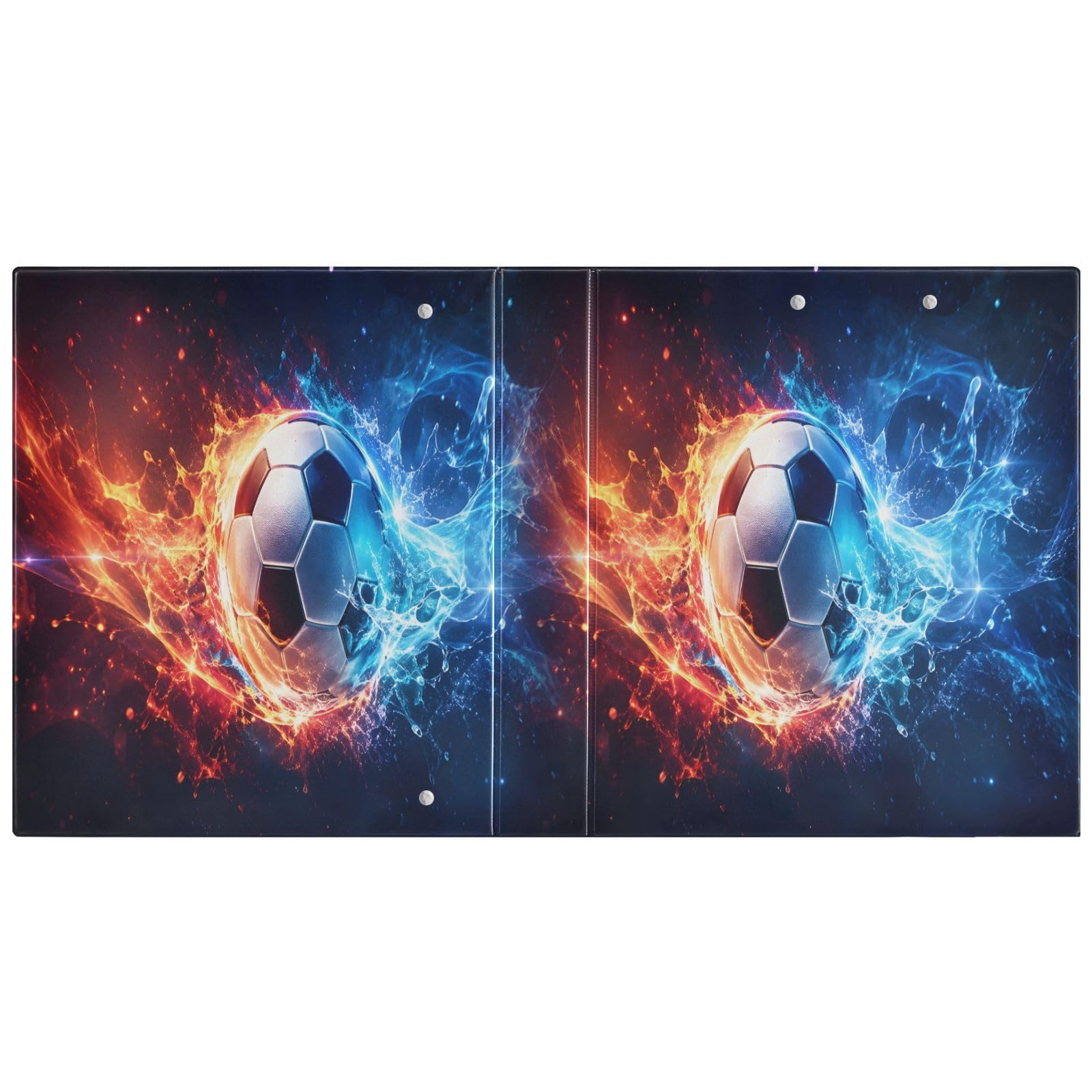 Raccoglitore a 3 anelli rosso e blu con clip in metallo antiscivolo, 3,8 cm, contiene 200 fogli, 3 raccoglitori ad anelli con clip in metallo antiscivolo