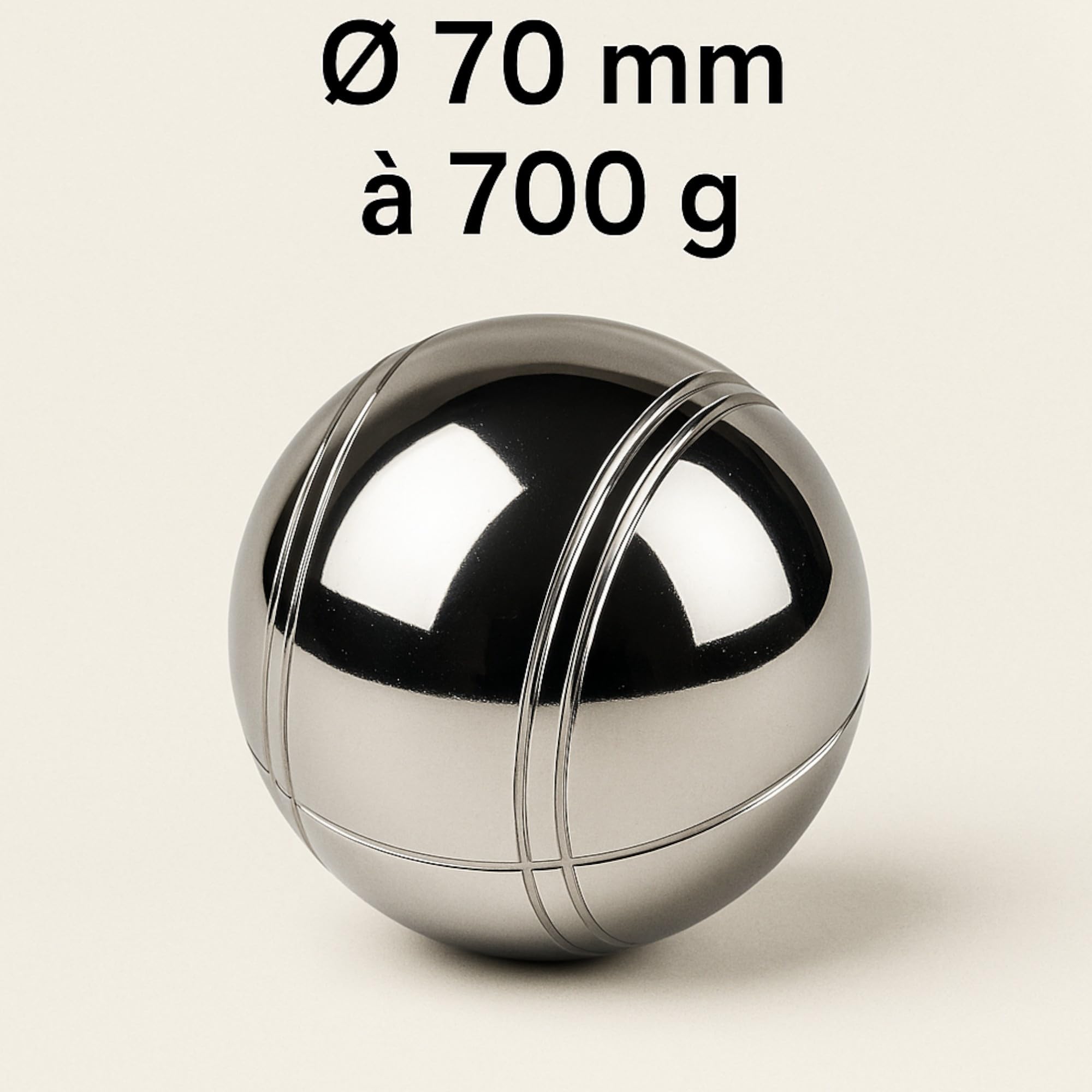 MIJOMA Jeu de Boules zestaw z torbą – 6 metalowych bombek Ø 70 mm po 700 g – Boccia kula z piłką celowniczą i taśmą mierniczą – zestaw boule do ogrodu, na kemping i plażę