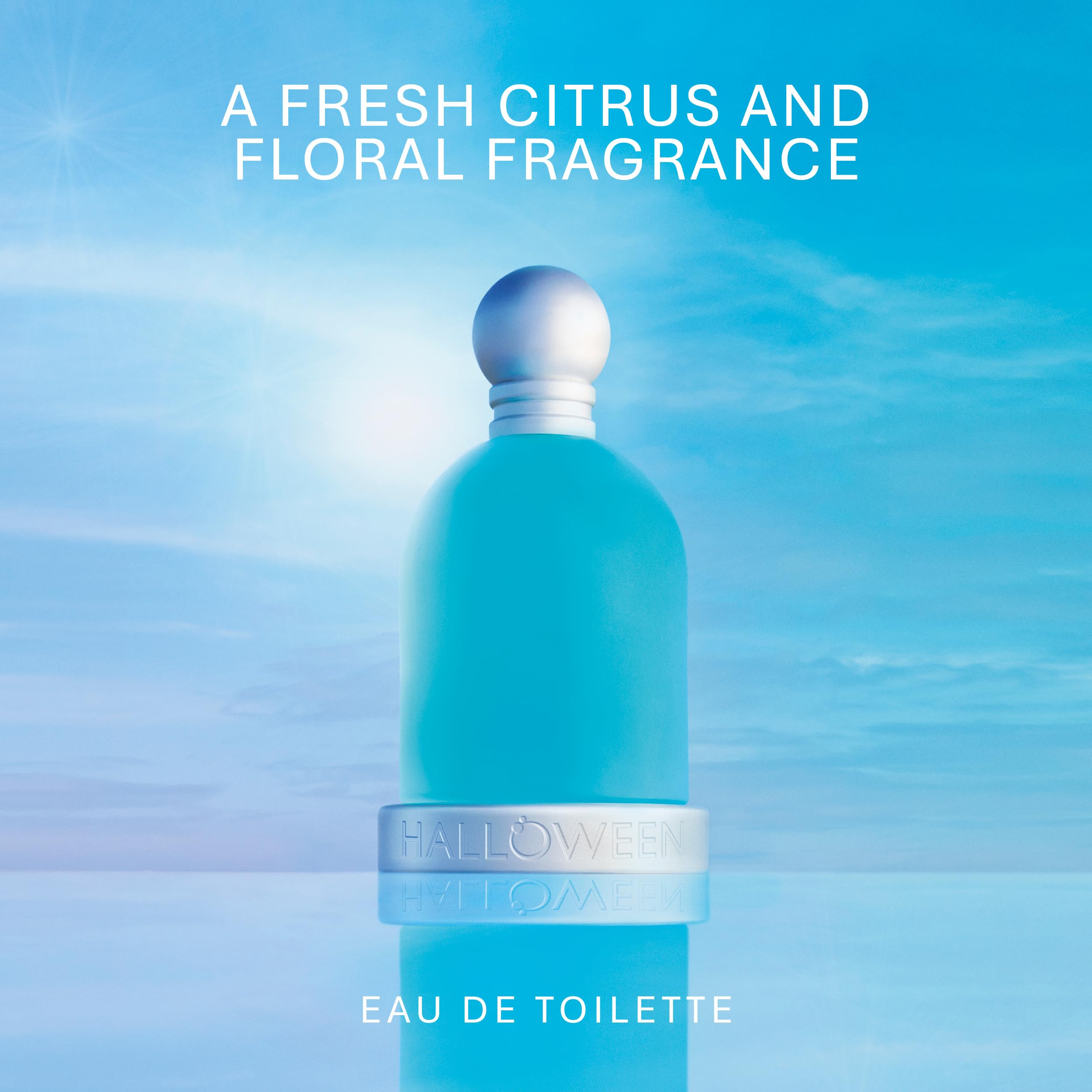 Halloween Blue Drop Eau de Toilette For Women. Citrus and Floral Fresh Long Lasting Fragrance with Notes of Green Apple, Jasmine and Cinammon, 3.4 Fl Oz