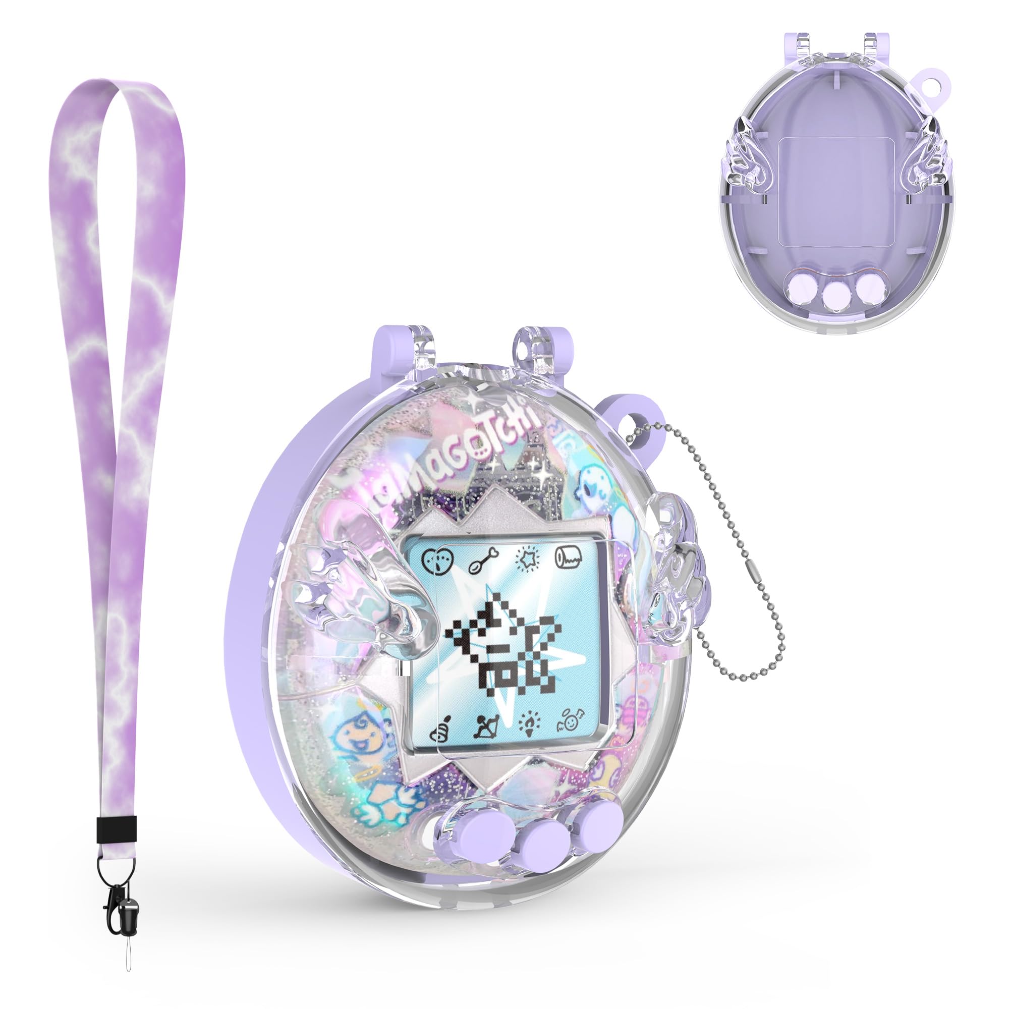 Photo 1 of FIOPAZ Tamagotchi Original Clear Case with 3D Wing Design