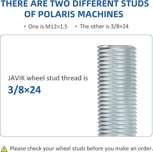 Miniatura 5 de Pernos de rueda delantera 8 piezas para Polaris RZR-4-800 RZR 570 900 Ranger 500 700 800 Diesel 900 ACE 570 900, OEM # 7517871