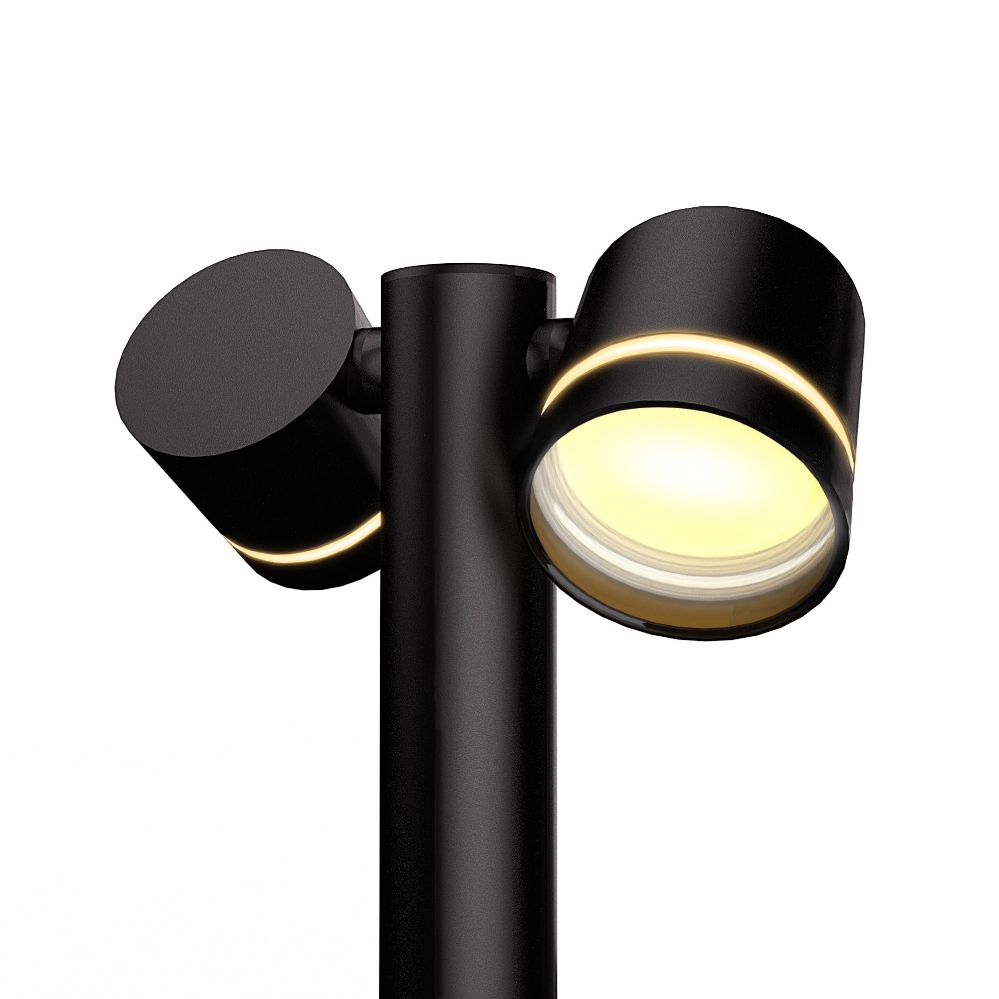 SSC-LUXon ULICA Sockelleuchte außen Fassung für 2x GX53 - Outdoor Pollerleuchte IP54 schwenkbar 230V Wegeleuchte Stehlampe