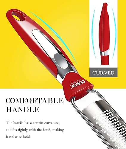 Miniatura 2 de Ourokhome Kitchen Lemon Zester Grater, Stainless Steel Handheld Fine Zester tool and Hamburger Meat Chopper Stirrer Heat Resistant 5 Curved Blades,