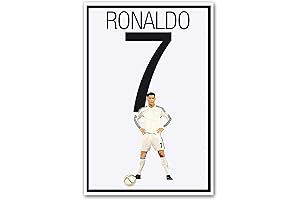 Real Madrid Cristiano Ronaldo Wall Art Poster (12" x 18") - Premium...
