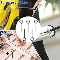 Vista 5 de Paquete de 5 llaves Allen de 1/8 pulgadas, llave hexagonal para puerta de barra de empuje, llave hexagonal estándar con bucle completo, llaves Allen