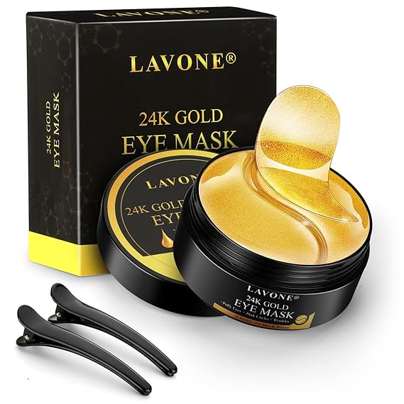 Eye Mask 30 Pairs 24K Gold Under Eye Patches Skin Care