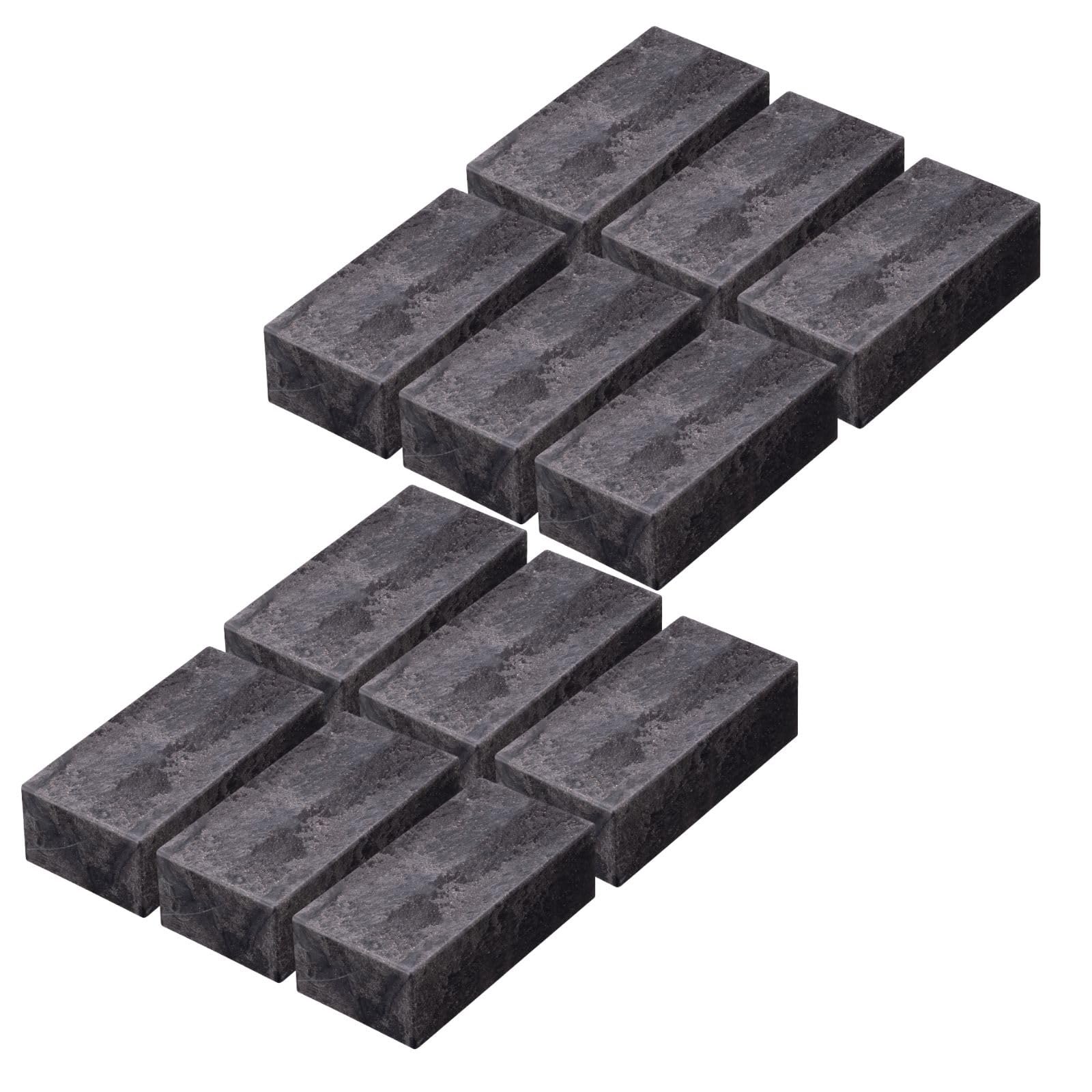 YPC 日本製 インテリア ブロック レンブロック ホーム レンガタイプ 12個セット ブラック バイオマスプラスチック 軽量 家具 ラック 棚